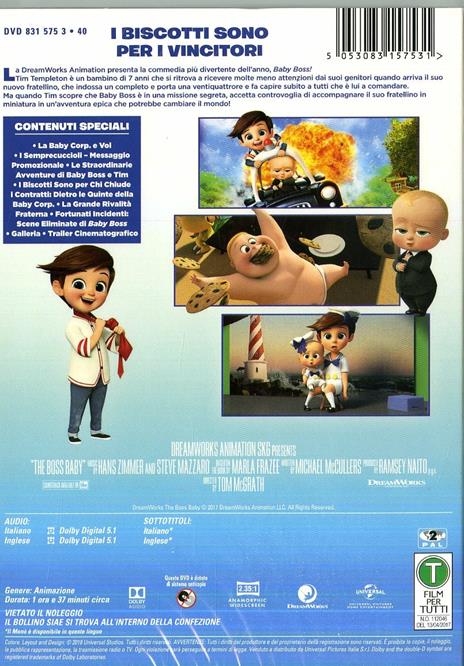 Baby Boss (DVD) di Tom McGrath - DVD - 2