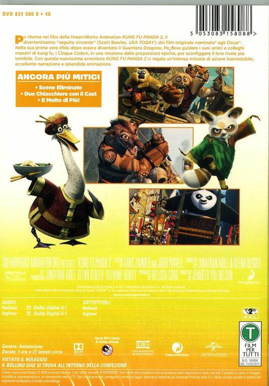 Kung Fu Panda 2 (DVD) di Jennifer Yuh Nelson - DVD - 2