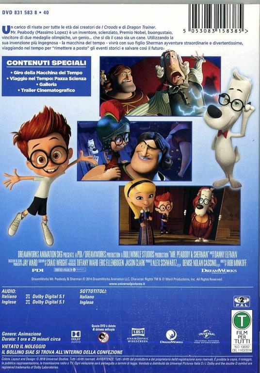 Mr. Peabody e Sherman (DVD) di Rob Minkoff - DVD - 2
