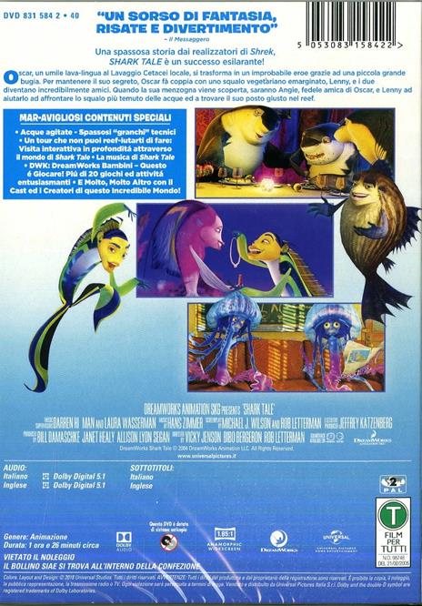 Shark Tale (DVD) di Bibo Bergeron,Vicky Jenson,Rob Letterman - DVD - 2