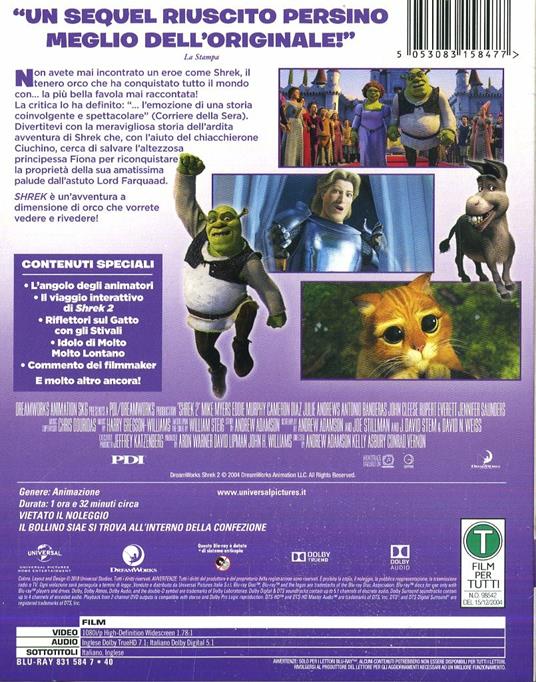 Shrek 2 (Blu-ray) di Andrew Adamson,Kelly Asbury,Conrad Vernon - Blu-ray - 3