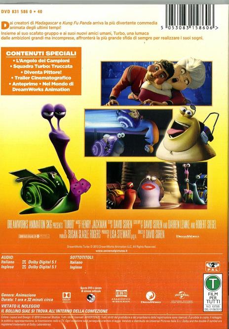 Turbo (DVD) di David Soren - DVD - 2