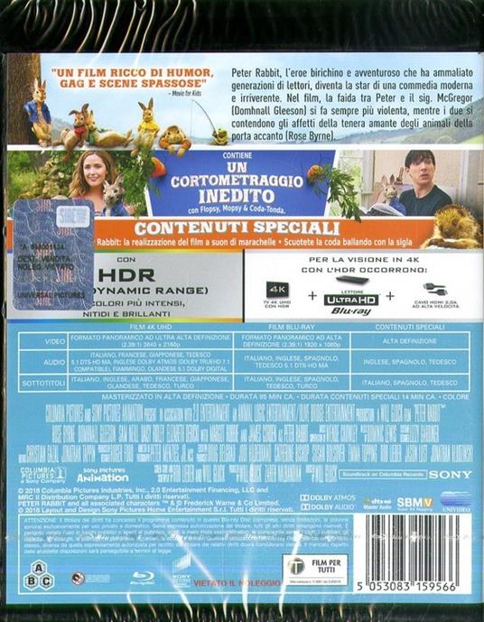 Peter Rabbit (Blu-ray + Blu-ray 4K Ultra HD) di Will Gluck - Blu-ray + Blu-ray Ultra HD 4K - 2