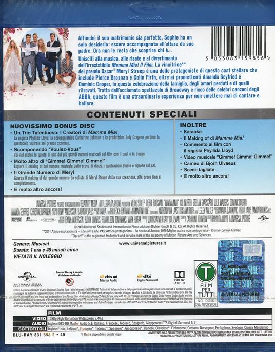 Mamma mia. 10th Anniversary Edition con Bonus Disc (2 Blu-ray) di Phyllida Lloyd - Blu-ray - 3