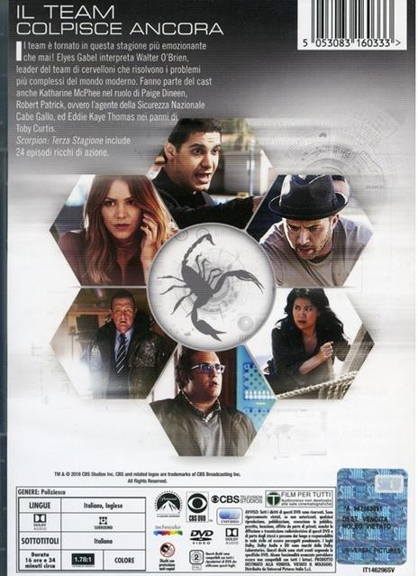 Scorpion. Stagione 3 (6 DVD) di Sam Hill,Mel Damski,Omar Madha - DVD - 2