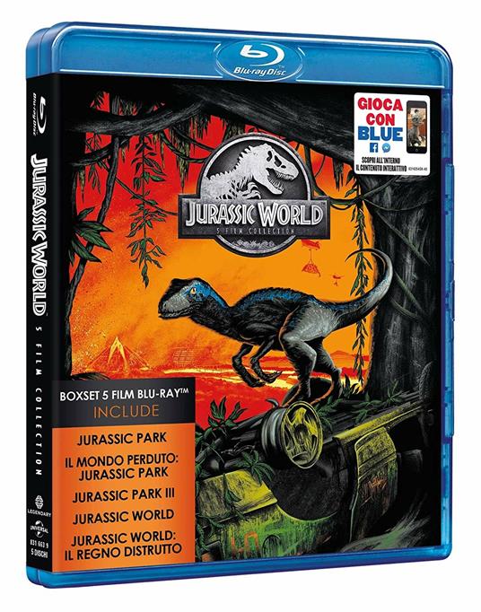 Jurassic Park. 5 Movie Collection (5 Blu-ray) di Joe Johnston,Steven Spielberg,Colin Trevorrow,Juan Antonio Bayona