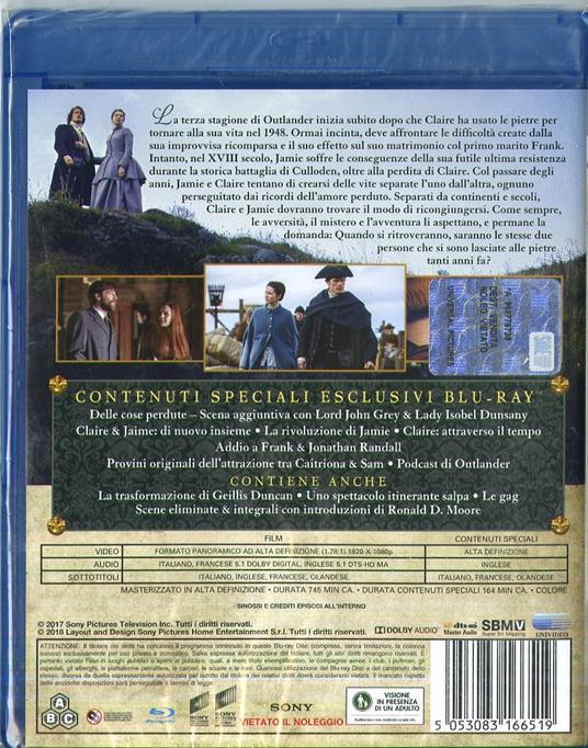 Outlander. Stagione 3. Serie TV ita (5 Blu-ray) di Anna Foerster,Brian Kelly,Metin Hüseyin - Blu-ray - 2