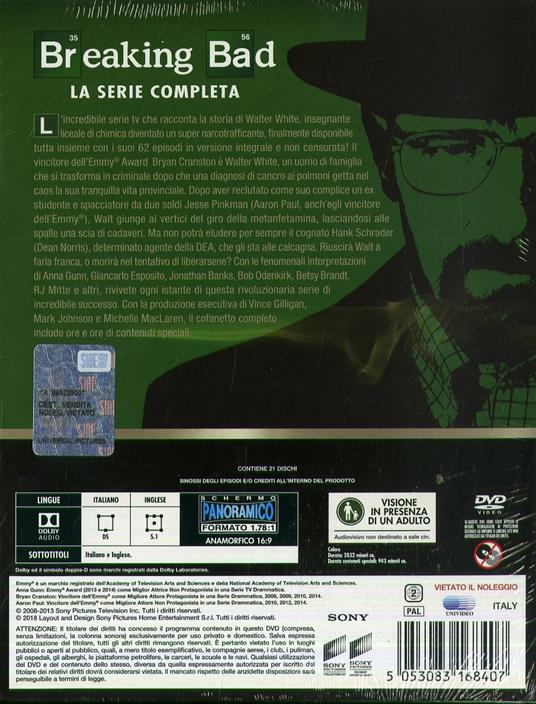 Breaking Bad Collection 1-6. Serie TV ita (21 DVD) di Vince Gilligan - DVD - 2