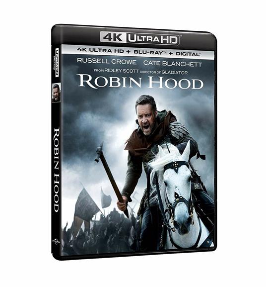 Robin Hood (Blu-ray + Blu-ray 4K Ultra HD) di Ridley Scott - Blu-ray + Blu-ray Ultra HD 4K