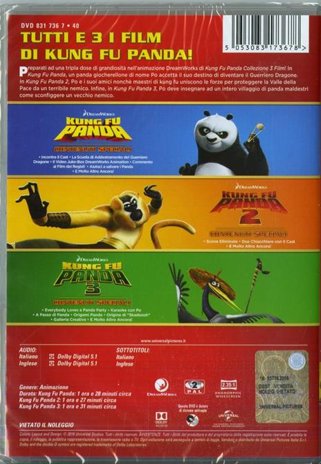Kung Fu Panda Collection 1-3 (3 DVD) di Alessandro Carloni,Jennifer Yuh Nelson,Mark Osborne,John Stenveson - 2