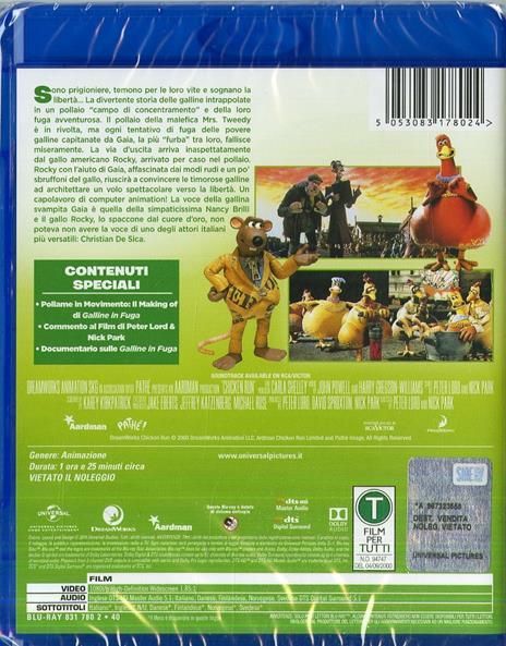 Galline in fuga (Blu-ray) di Peter Lord,Nick Park - Blu-ray - 2