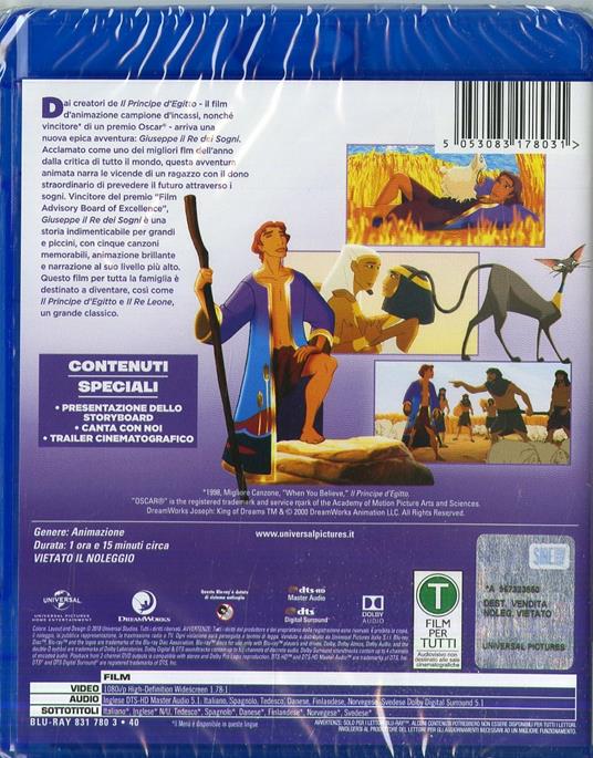 Giuseppe il re dei sogni (Blu-Ray) di Rob LaDuca,Robert C. Ramirez - Blu-ray - 2