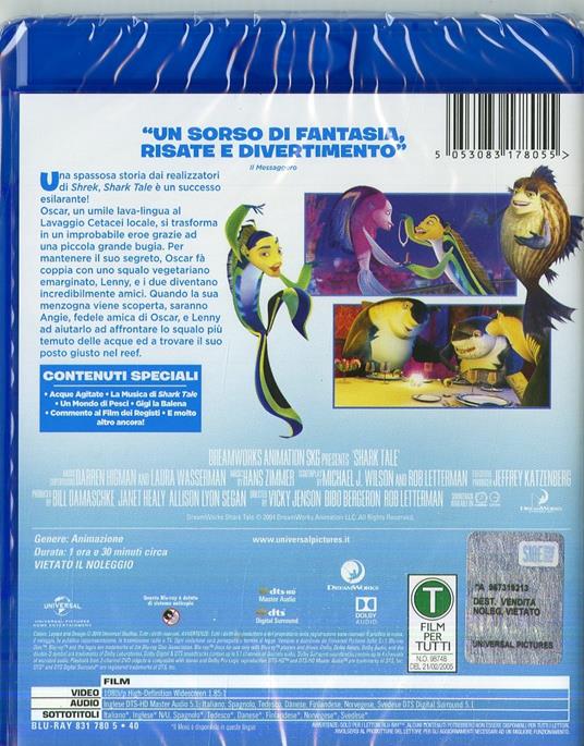 Shark Tale (Blu-ray) di Bibo Bergeron,Vicky Jenson - Blu-ray - 2