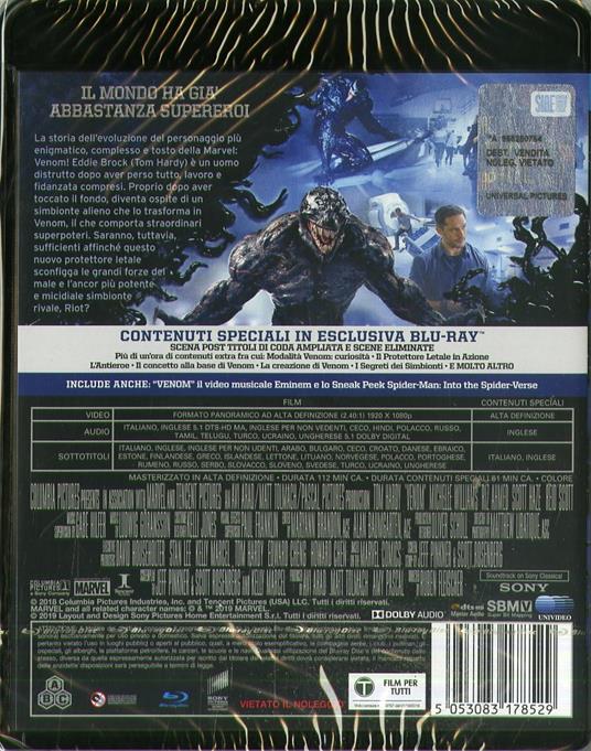 Venom (Blu-ray) di Ruben Fleischer - Blu-ray - 2