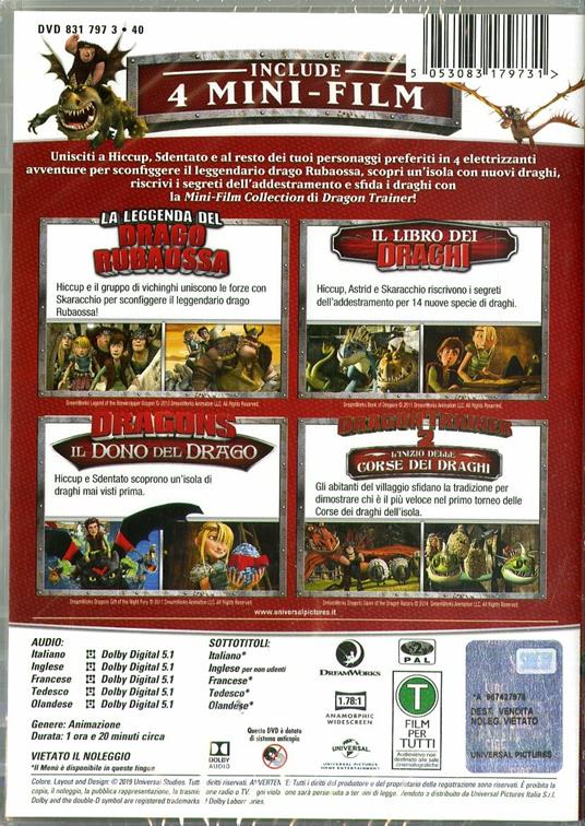 Dragon Trainer Minifilm Collection (DVD) di John Sanford,Elaine Bogan,Tom Owens,Steve Hickner,John Puglisi - DVD - 2