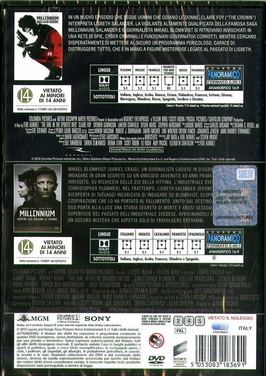 Cofanetto Millennium (2 DVD) di David Fincher,Fede Alvarez - 2