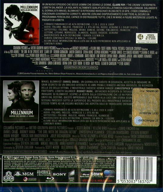 Cofanetto Millennium (2 Blu-ray) di David Fincher,Fede Alvarez - 2