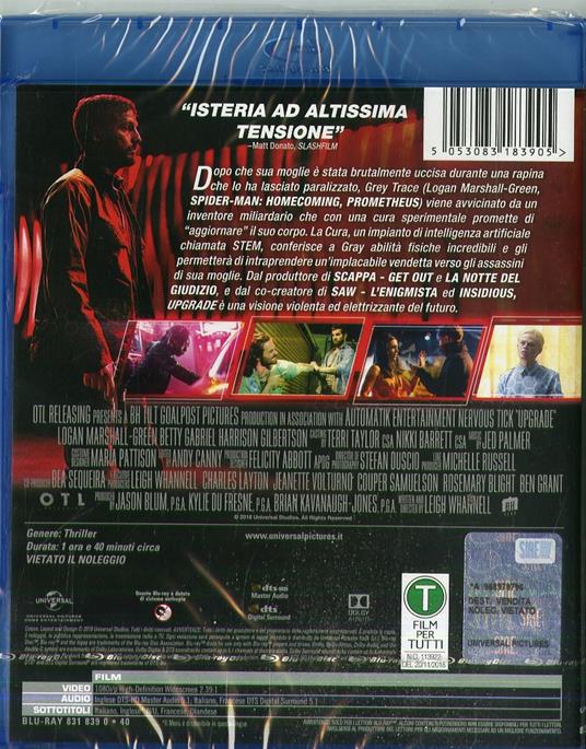 Upgrade (Blu-ray) di Leigh Whannell - Blu-ray - 2