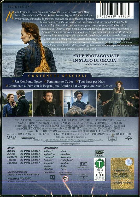 Maria regina di Scozia (DVD) di Josie Rourke - DVD - 2