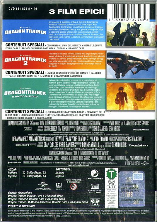 Dragon Trainer Collection 1-3 (DVD) di Dean DeBlois - 3