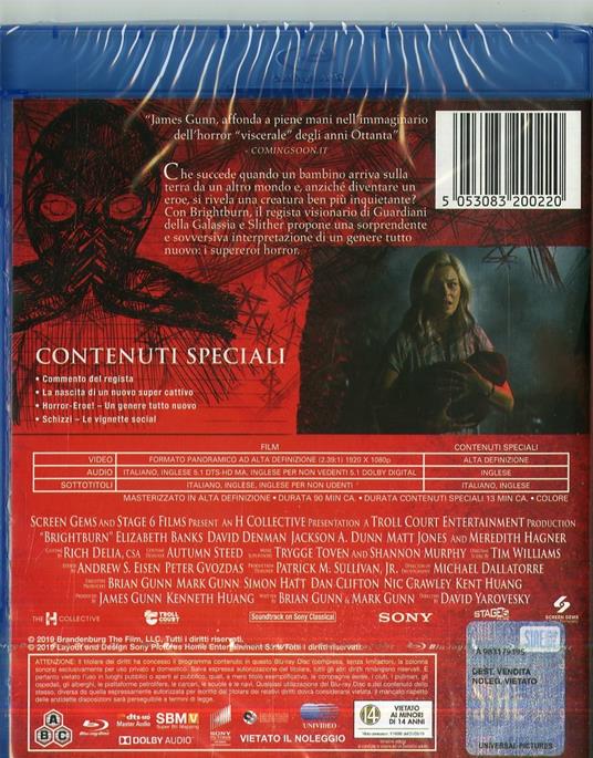 L' angelo del male. Brightburn (Blu-ray) di David Yarovesky - Blu-ray - 2