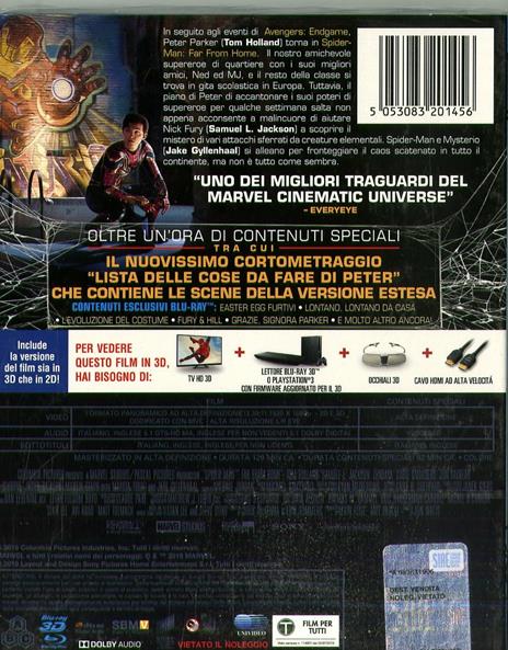 Spider-Man Far from Home. Collector's Edition. Con Gallery Book esclusivo (Blu-ray + Blu-ray 3D) di Jon Watts - Blu-ray + Blu-ray 3D - 3