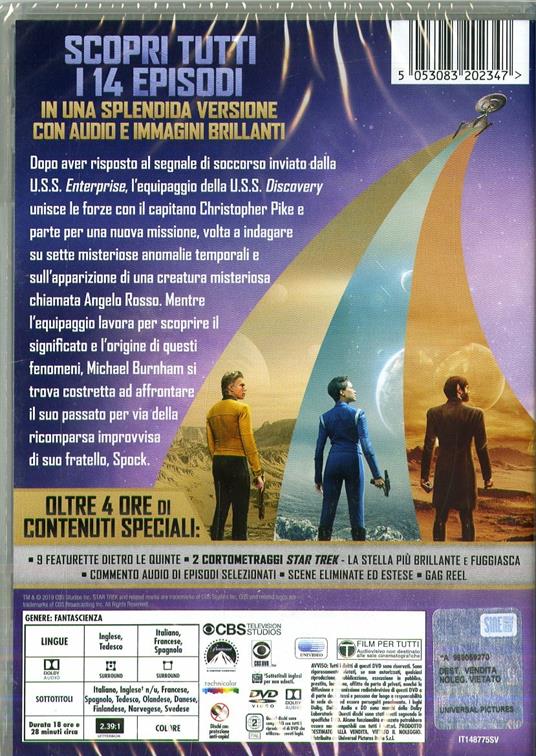 Star Trek Discovery. Stagione 2. Serie TV ita (4 DVD) di Olatunde Osunsanmi,Jonathan Frakes,Douglas Aarniokoski - DVD - 2