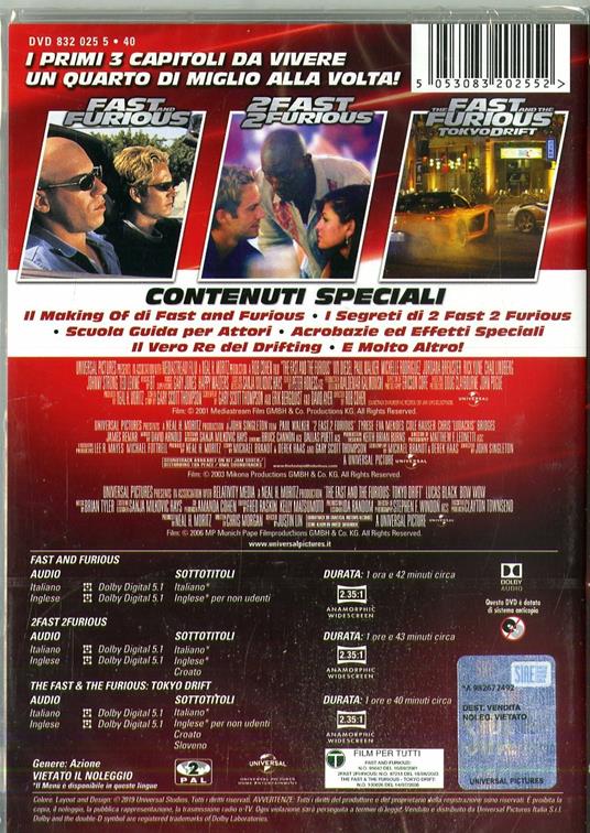 Fast & Furious 1-3. Tuning Collection (3 DVD) di Rob Cohen,John Singleton,Justin Lin - 2