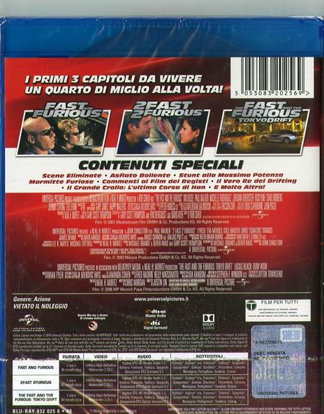 Fast & Furious 1-3. Tuning Collection (3 Blu-ray) di Rob Cohen,John Singleton,Justin Lin - 2