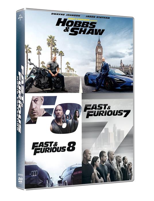 Fast & Furious 3 Movie Box Set (7-9). Hobbs & Shaw Collection (DVD) di David Leitch,James Wan,F. Gary Gray