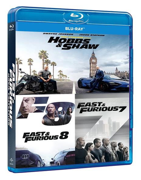 Fast & Furious 3 Movie Box Set (7-9). Hobbs & Shaw Collection (Blu-ray) di David Leitch,James Wan,F. Gary Gray
