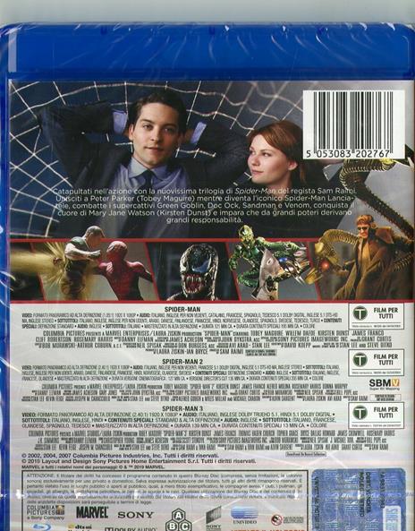 Spider-Man 1-3 Collection (3 Blu-ray) di Sam Raimi - 2