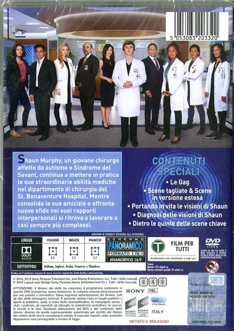 The Good Doctor. Stagione 2. Serie TV ita (5 DVD) di Mike Listo,Seth Gordon,Larry Teng,Steven DePaul,Michael Patrick Jann - DVD - 2