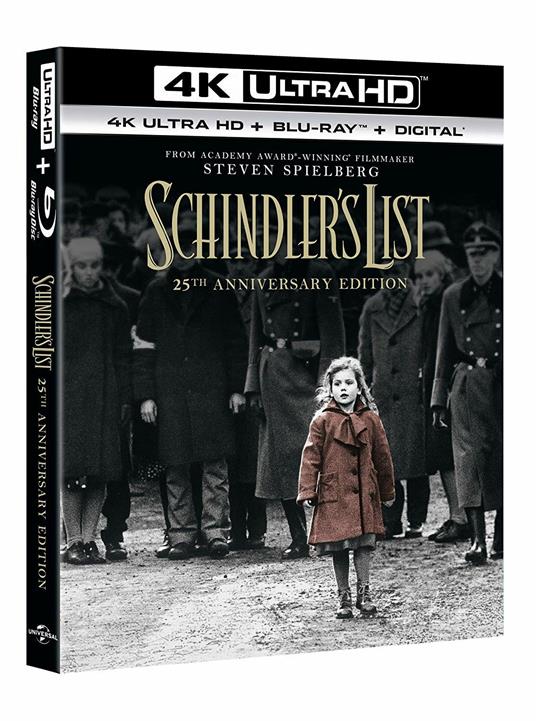 Schindler's List (Blu-ray + Blu-ray UltraHD 4K) di Steven Spielberg - Blu-ray + Blu-ray Ultra HD 4K
