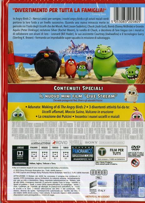 Angry Birds 2. Nemici amici per sempre (DVD) di Thurop Van Orman,John Rice - DVD - 2