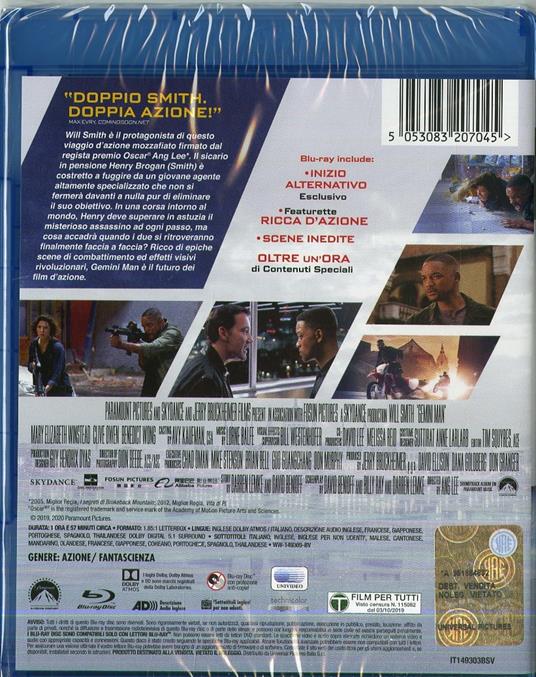 Gemini Man (Blu-ray) di Ang Lee - Blu-ray - 2