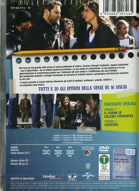 I liceali. Collezione Completa Stagione 1-3. Serie TV ita (16 DVD) di Francesco Miccichè,Lucio Pellegrini - DVD - 2