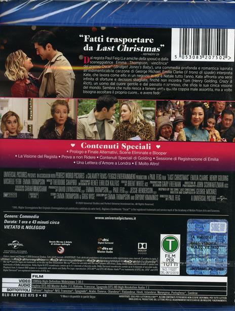 Last Christmas (Blu-ray) di Paul Feig - Blu-ray - 2