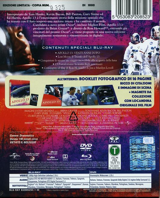Apollo 13 (DVD + Blu-ray) di Ron Howard - DVD + Blu-ray - 2
