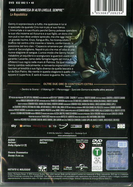 Gomorra. La serie. Stagione 4 (4 DVD) di Francesca Comencini,Marco D'Amore - DVD - 3