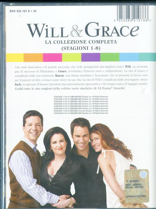 海外DVD ウィル&グレイス WILL & GRACE 全シーズン1-8セット｜Amazon.com: