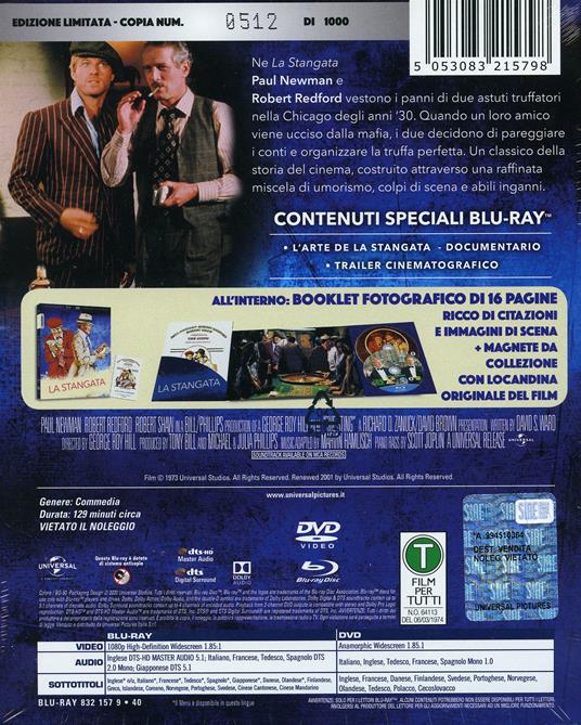La Stangata. Limited Edition. I Numeri 1. Con Booklet e magnete (DVD + Blu-ray) di George Roy Hill - DVD + Blu-ray - 2