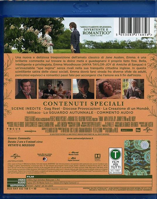 Emma (Blu-ray) di Autumn de Wilde - Blu-ray - 2