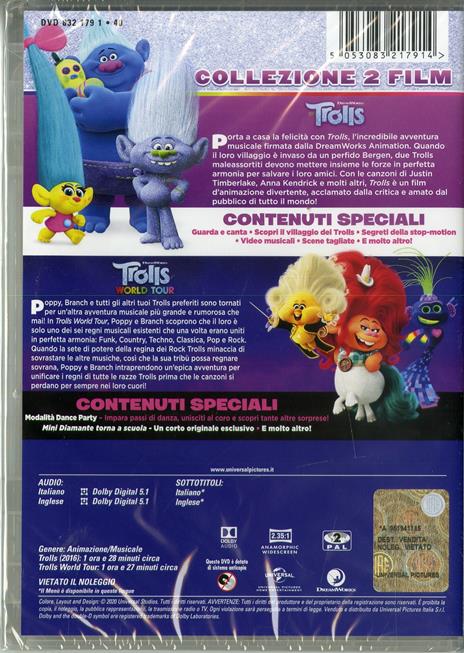 Trolls Collection (2 DVD) di Walt Dohrn,David P. Smith - 2