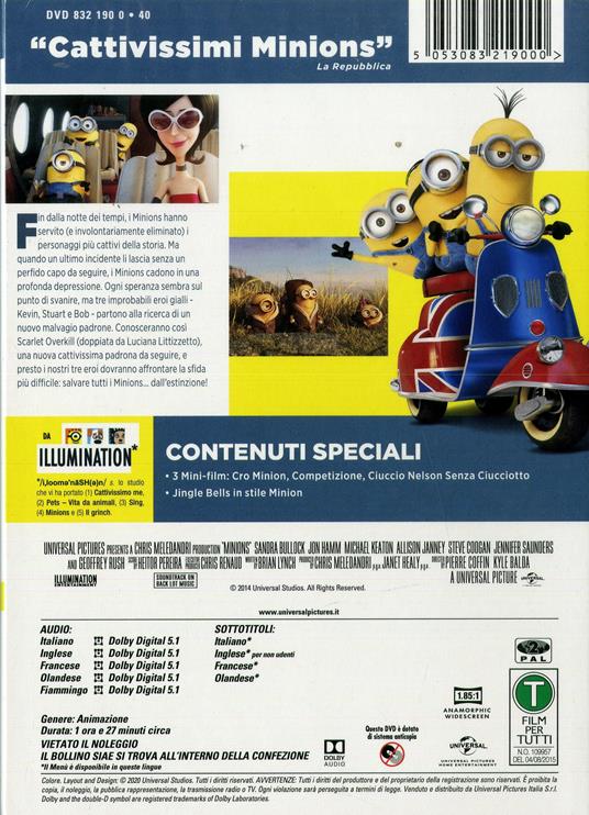 Minions (DVD) di Pierre Coffin,Kyle Balda - DVD - 2