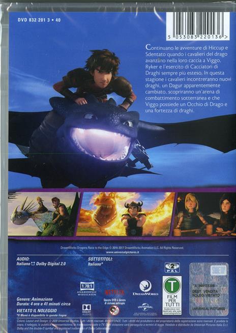 Dragon Trainer. Oltre i confini di Berk. Stagione 3 (2 DVD) di T.J. Sullivan,David Jones,Robert Briggs,Jae H. Kim,Elaine Bogan - DVD - 2