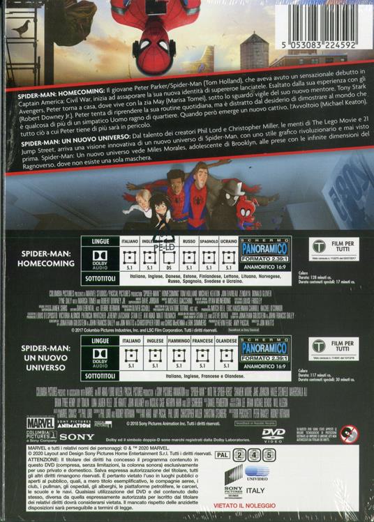 Spider-Man: Un nuovo universo - Spider-Man: Homecoming (2 DVD) di Jon Watts,Bob Persichetti,Peter Ramsey,Rodney Rothman - 2
