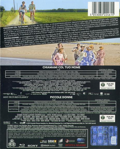 Piccolo donne - Chiamami col tuo nome (2 Blu-ray) di Greta Gerwig,Luca Guadagnino - 2
