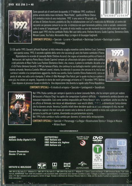 1992-1993-1994. Collezione completa. Serie TV ita (9 DVD) di Giuseppe Gagliardi,Claudio Noce - DVD - 2