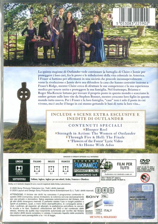 Outlander. Stagione 5. Serie TV ita (4 DVD) di Anna Foerster,Brian Kelly,Metin Hüseyin - DVD - 2